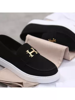 Mocasini barbati,casual, negri, piele eco, comozi 11854 T13-1